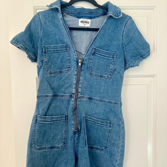Show Me your MuMu Denim Romper - Picture 3 of 4